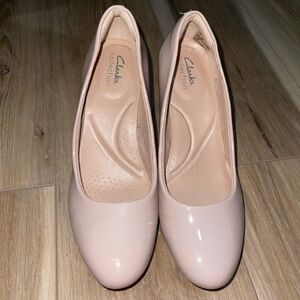 Clarks Pink Heels Elegant Design